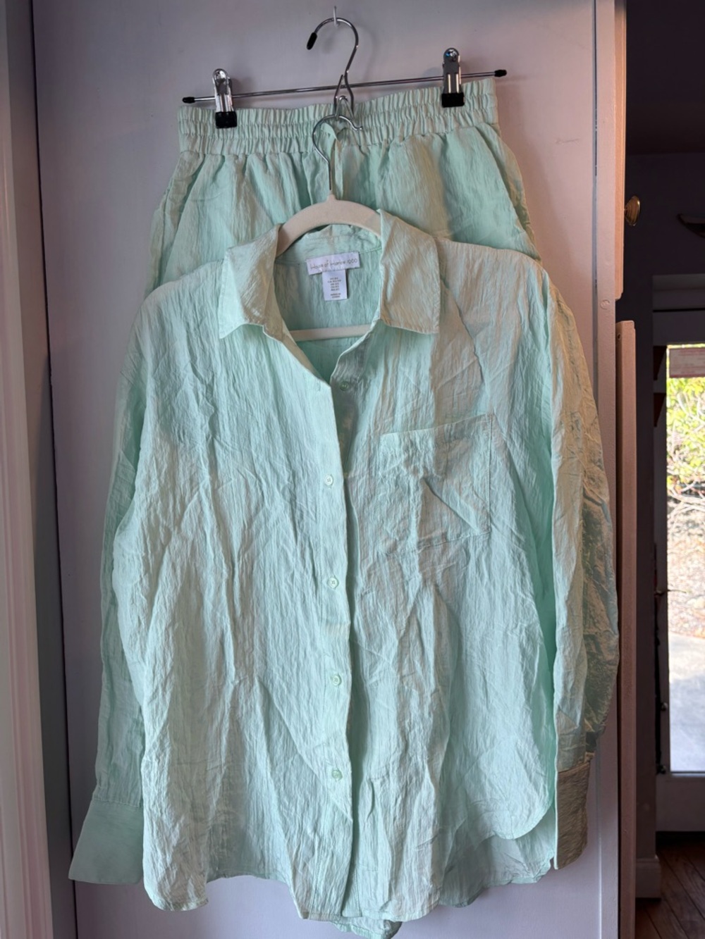 House of Harlow 1960 Mint Green Lightweight top & shorts Set XS